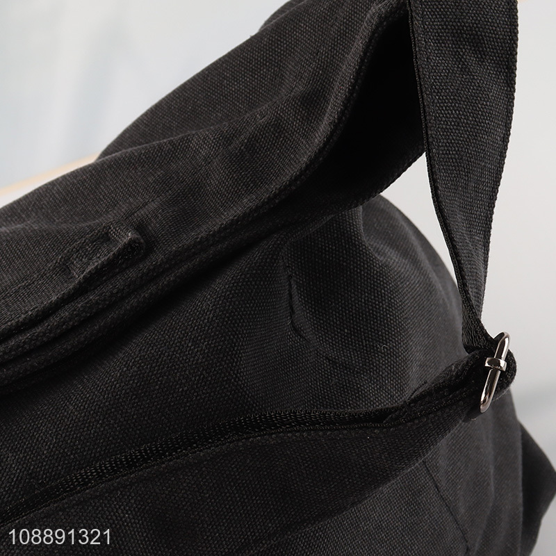 Online wholesale large capacity vintage canvas crossbody bag for men