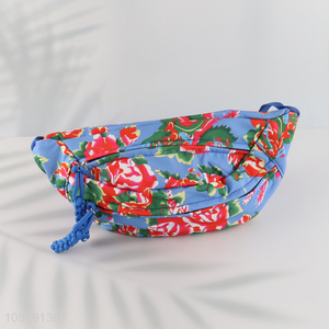 New product summer floral print nylon sling chest bag for women