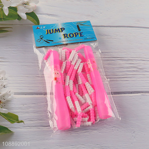 Hot selling beaded jump <em>rope</em> adjustable <em>skipping</em> <em>rope</em> for students