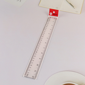 Promotional clear plastic straight ruler for home office school student