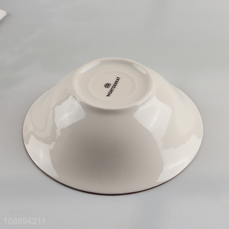 Yiwu market 6pcs ceramic home restaurant noodle bowl for sale