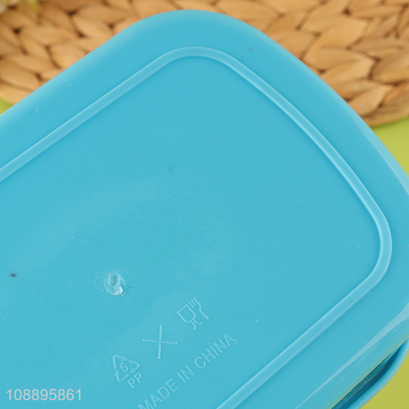 Wholesale 2-layer lunch box food container with spoon for kids