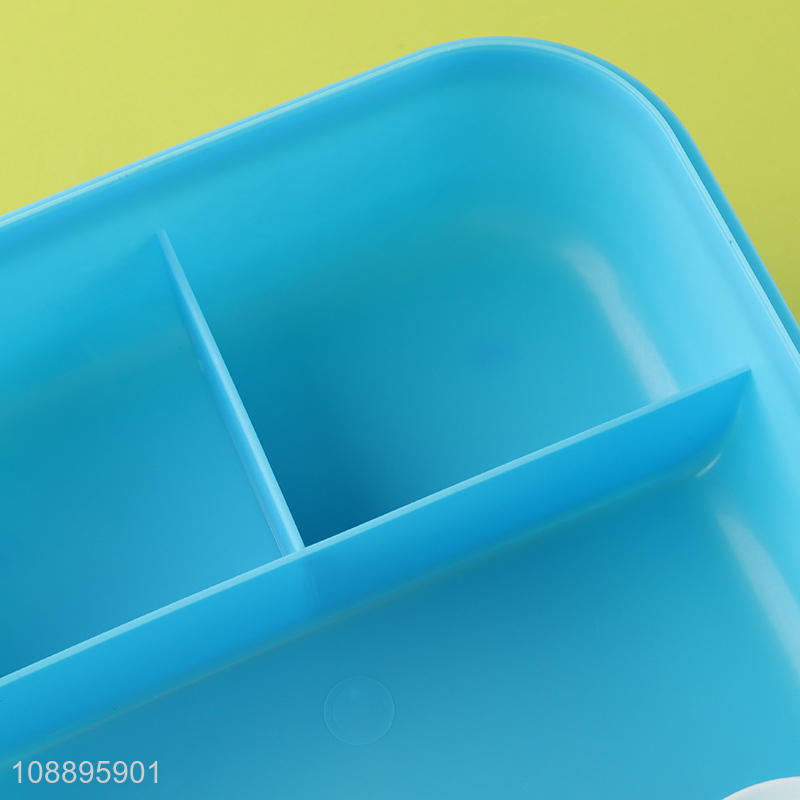 New product 3-compartment leakproof bento lunch box with spoon