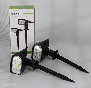 Good quality 2pcs outdoor garden lawn solar landscape lights