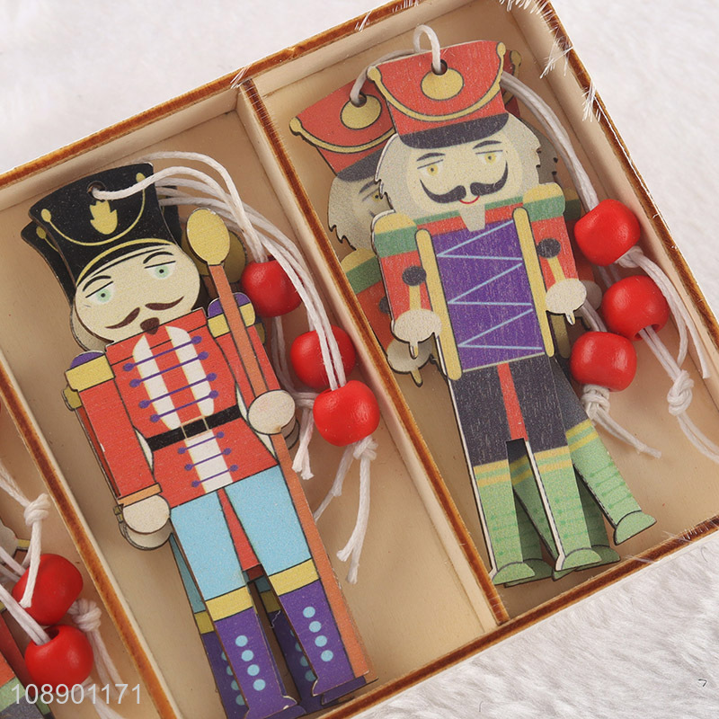 Christmas Nutcracker Wooden Nutcracker Soldier Hanging Ornaments