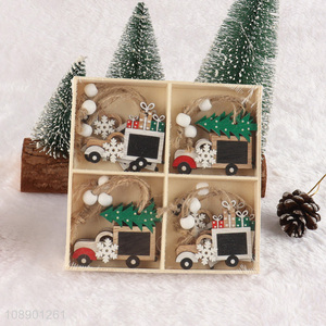 Wholesale Christmas Tree Ornaments Hanging Painted Wooden Ornaments