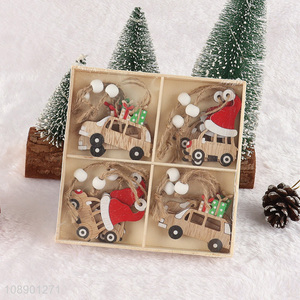 Good Quality Christmas Tree Wooden Ornaments Hanging Decorations