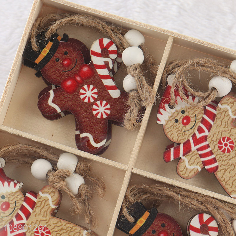 New Product Christmas Hanging Ornaments Wooden Gingerman Ornaments