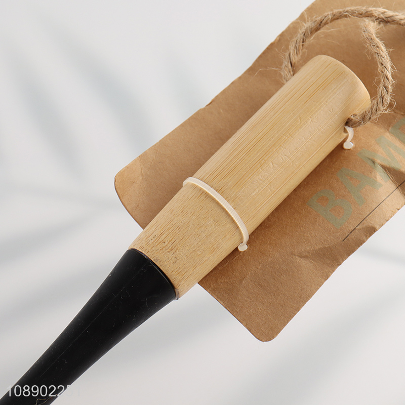 Good quality soft sponge water bottle brush with long bamboo handle