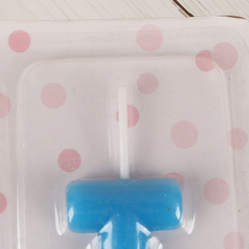 Top quality blue number 1 birthday party candle for decoration