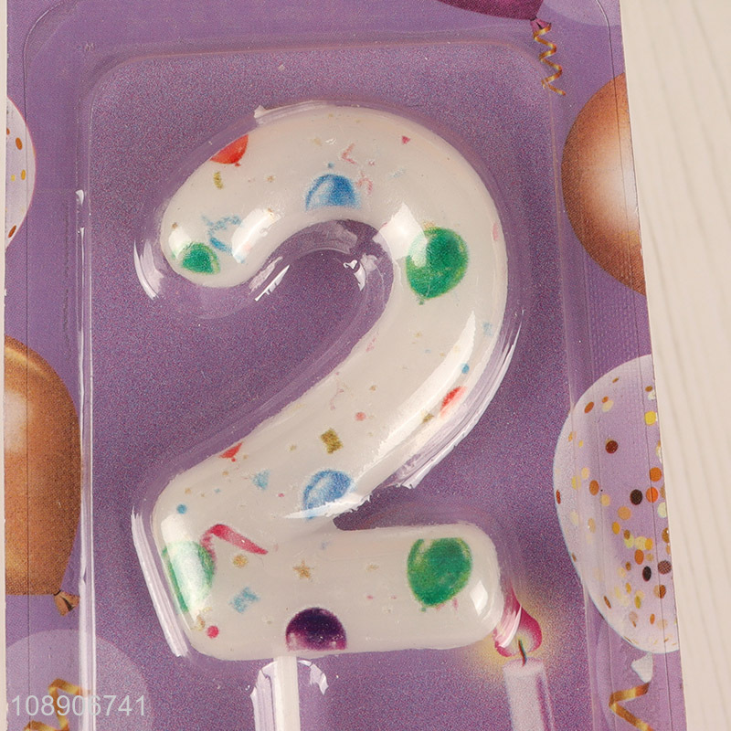 Good quality paraffin number2 birthday party cake candle for sale