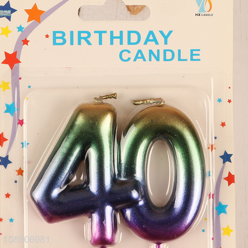 China supplier birthday party number candle cake decoration candle