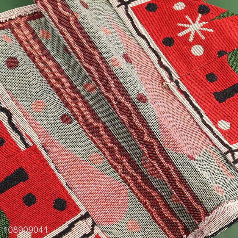 Promotional Christmas Tree Table Runner Kitchen Dining Table Decor