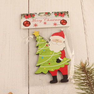 Good Quality Christmas Tree Hanging Ornaments Painted Wooden Pendants