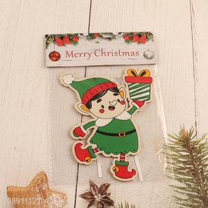 Good Quality Christmas Wooden Pendants Holiday Wooden Hanging Ornaments