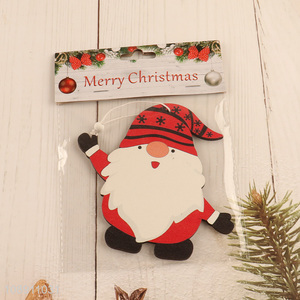 Hot Selling Wooden Santa Claus Pendants Xmas Wooden Hanging Ornaments