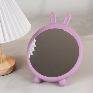 Top selling purple rabbit shape desktop makeup mirror cosmetic mirror