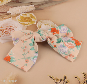 Best selling flower pattern fashionable ladies bow <em>hairpin</em> wholesale