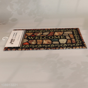 Most popular rectangle printed welcome door <em>mat</em> <em>floor</em> <em>mat</em> for sale