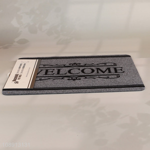 Top products grey welcome printed door <em>mat</em> <em>floor</em> <em>mat</em> wholesale