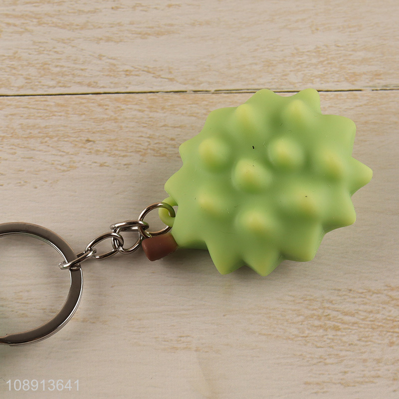 Wholesale 3D Cartoon Durian Silicone Key Chain Bag Pendants