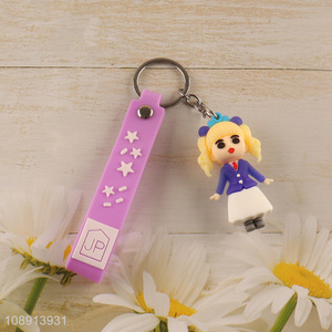 Factory Supply Cute Keychain Silicone <em>Key</em> <em>Chain</em> for Women Girls