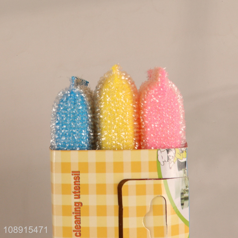 New product 3pcs multicolor kitchen cleaning sponge for dish washing