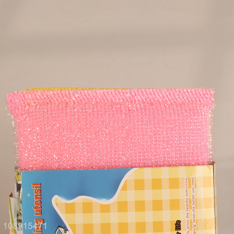 New product 3pcs multicolor kitchen cleaning sponge for dish washing