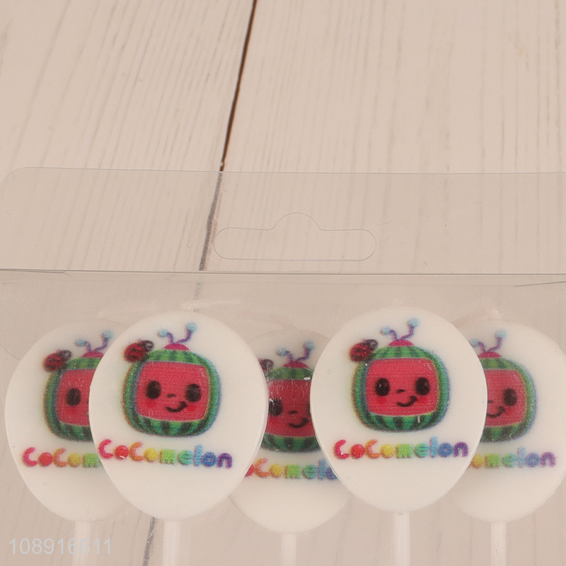 New arrival 5pcs birthday cake decoration candle cartoon candle