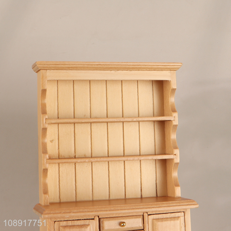 Wholesale 1:12 scale doll house carbinet wooden dollhouse furniture toy