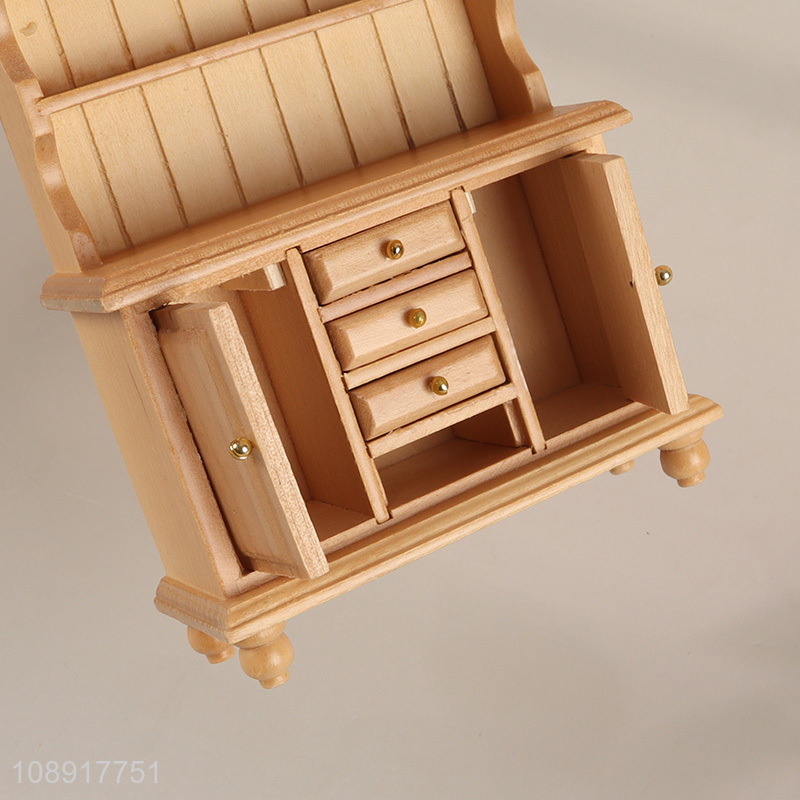 Wholesale 1:12 scale doll house carbinet wooden dollhouse furniture toy