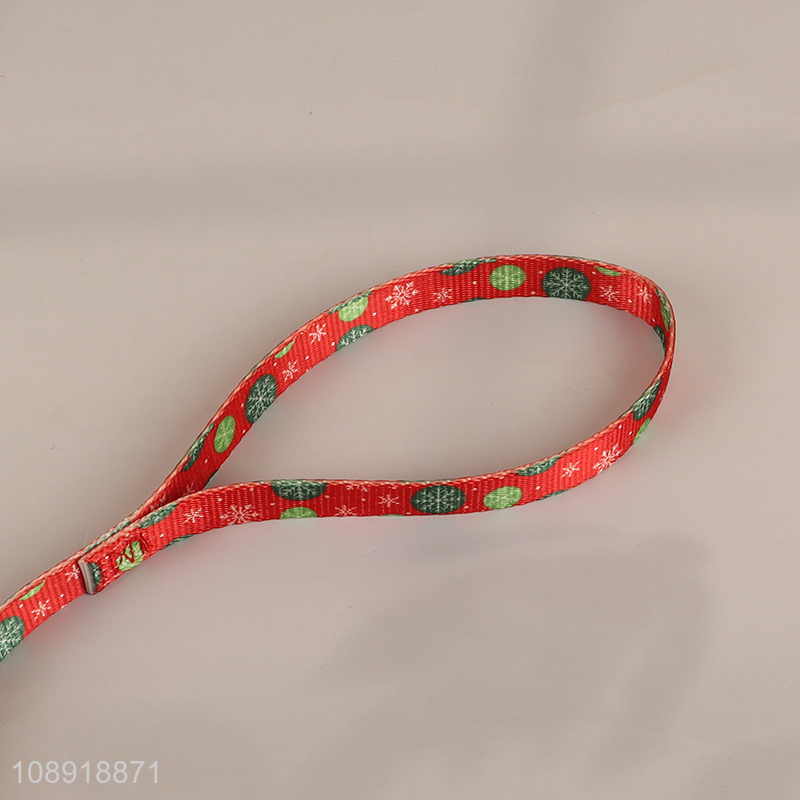 High Quality Adjustable Christmas Dog Collar and Leash Set