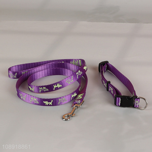 Hot Selling Adjustable Breathable <em>Dog</em> <em>Collar</em> and Leash Set