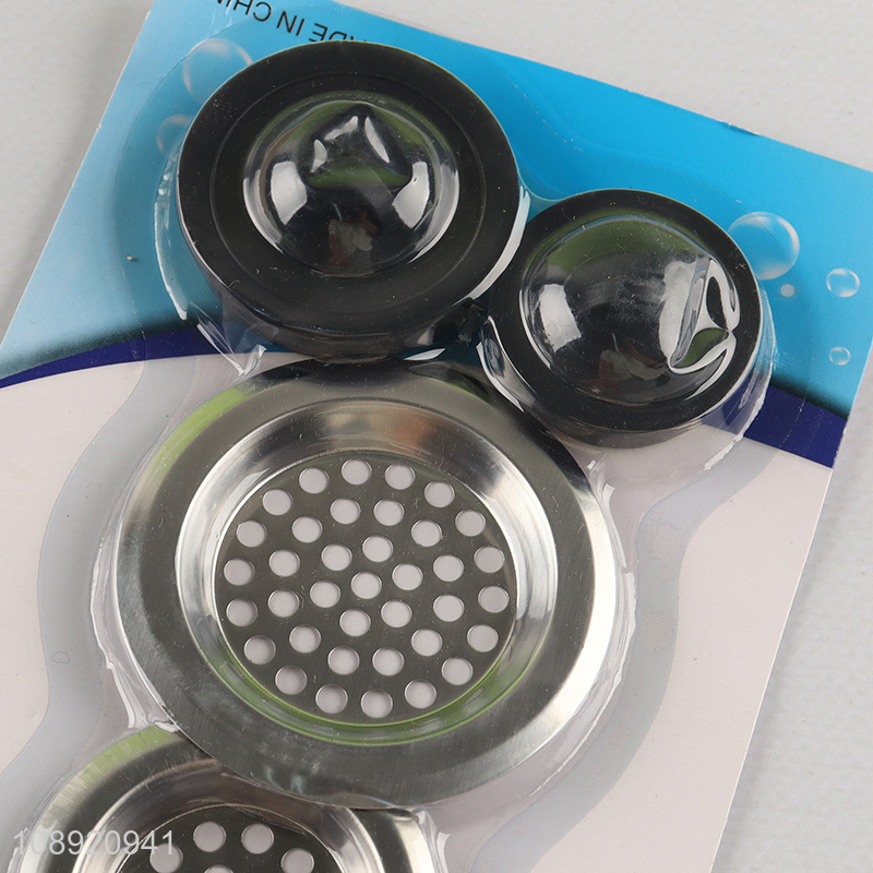 Good quality 4pcs kitchen bathroom sink strainer set