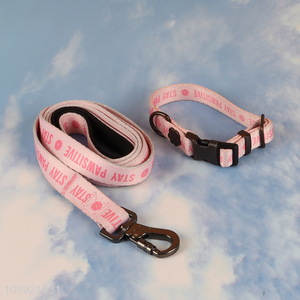 Hot Selling Custom Printed Adjustable <em>Dog</em> <em>Collar</em> and Leash Set