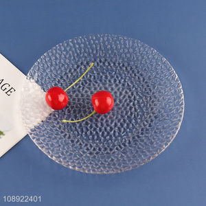 Good selling glass unbreakable <em>wedding</em> <em>decoration</em> dessert plate fruit plate