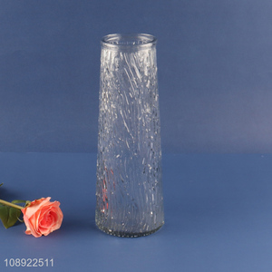 Hot sale clear glass unbreakable home decor flower vase wholesale