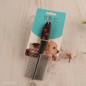 China supplier double-sided pet comb pet grooming brush for sale