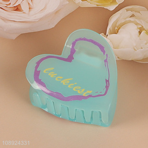 Online Wholesale Heart Hair Claw Clips Strong Hold Acrylic Hair Clamps