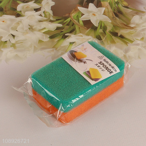 Wholesale 2PCS Temperature-Controlled Cleaning Sponge Odor Resistant Dish Scrubbers