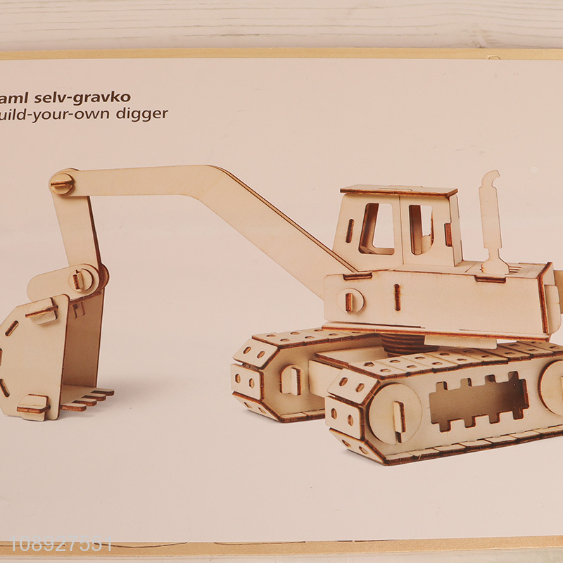 High Quality 3D Wooden Digger Puzzle Wooden Model Kit for Kids