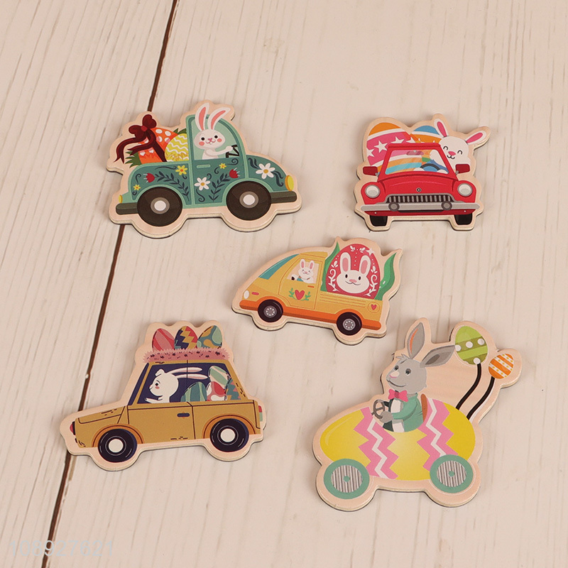 New Product Easter Magnet Cartoon Wooden Fridge Magnet for Kids