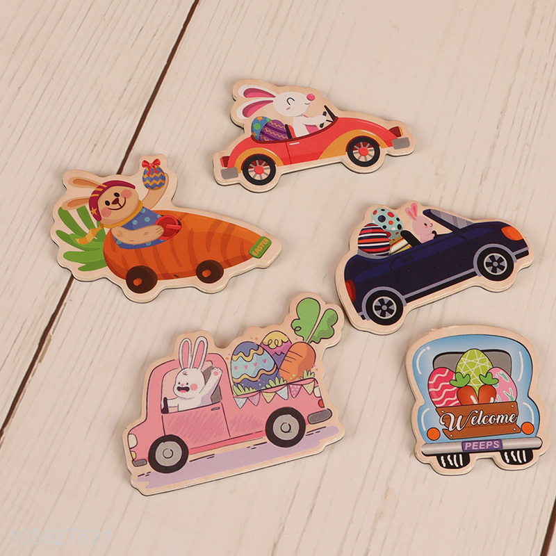 New Product Easter Magnet Cartoon Wooden Fridge Magnet for Kids