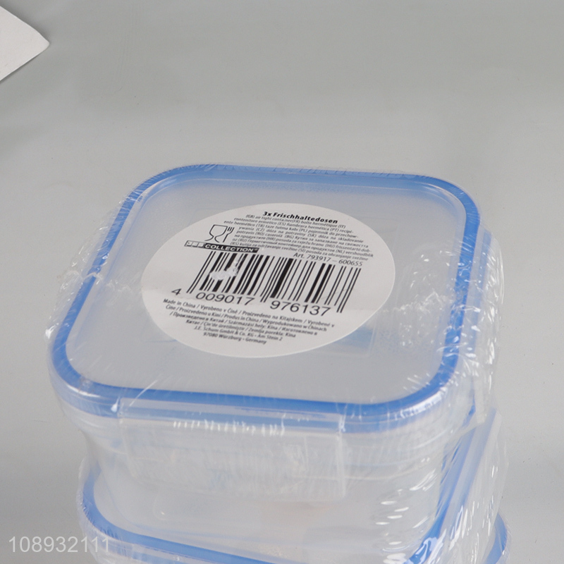 Wholesale 3PCS Leakproof BPA Free Plastic Food Storage Containers Set