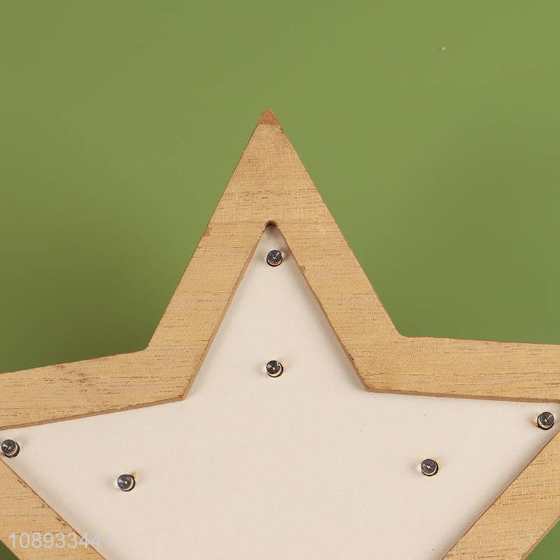 Wholesale 10 LED Wooden Star Lamp Wooden Decorative Lamp Birthday Gift