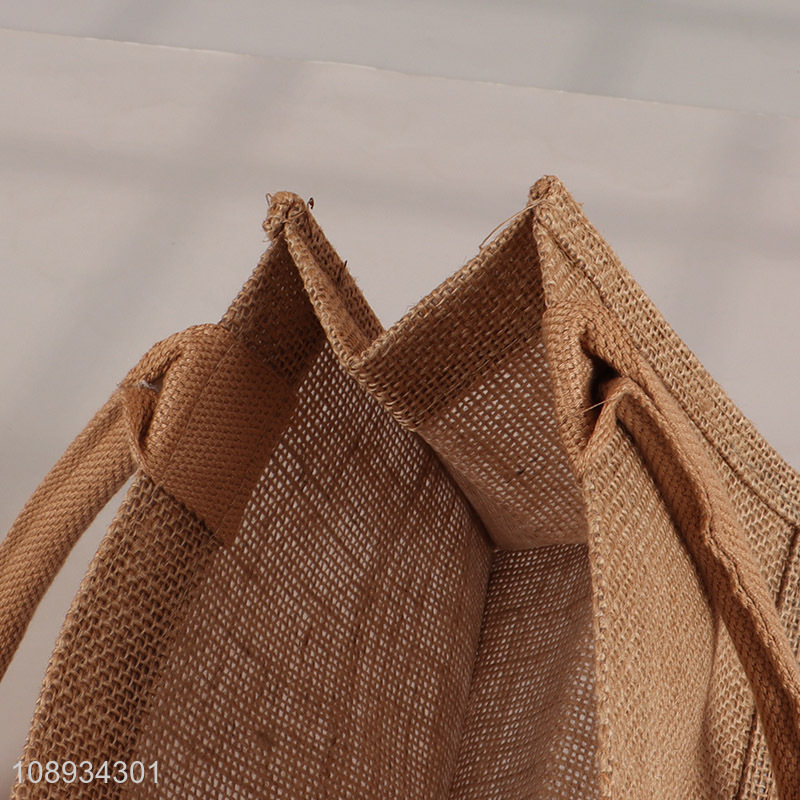 Online Wholesale Reusable Jute Tote Bags for Shopping Grocery Wedding