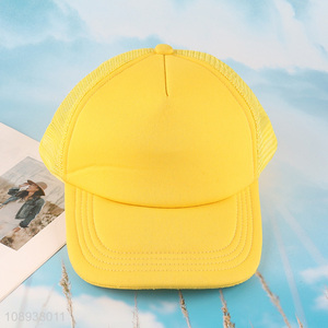 Hot items breathable yellow sports baseball hat cap