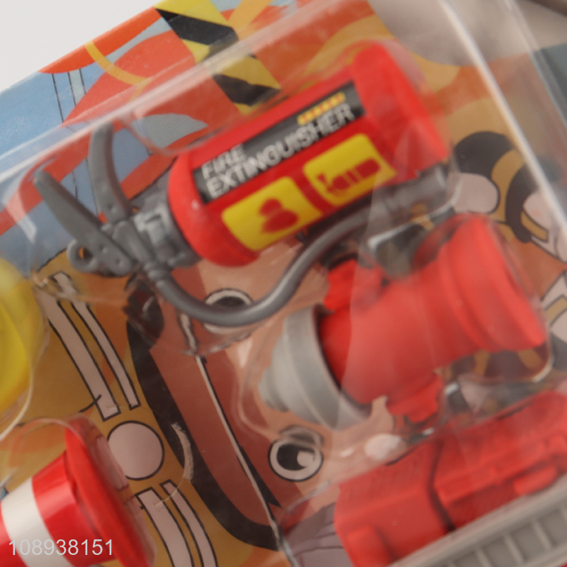 Yiwu market cartoon firefighter eraser set for stationery