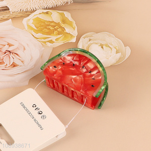 Hot Selling Cellulose Acetate Watermelon Hair Claw Clips for Women