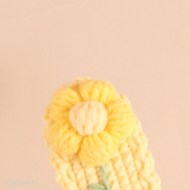 High Quality Cute Crochet Knitted Hair Clips for Kids Girls